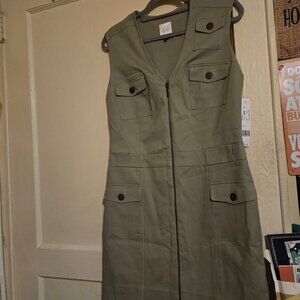 New Womans Nichole Miller Dress: CA0389,Khaki, Sz.Lrg.